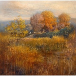 Tahir Bilal Ummi, 36 x 36 Inch, Oil on Canvas, Landscape Painting, AC-TBL-113